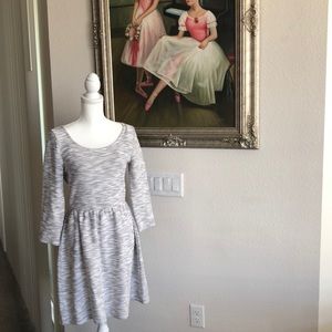 Maison Jules tweed scoop neck long sleeve M dress